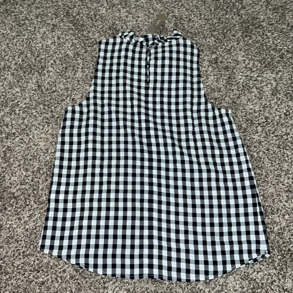 J. Crew Ruffleneck top in drapey gingham AW865 XS NWT - Picture 6 of 6